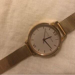 Olivia Burton Rose Gold Mesh Strap Watch